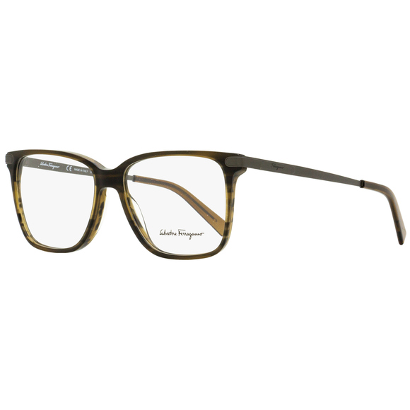 Salvatore Ferragamo Rectangular Eyeglasses SF2877 216 Striped Brown/Ruthenium 55 - Picture 1 of 2